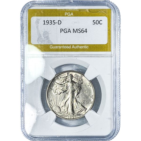 1935-D Walking Liberty Half Dollar PGA MS64