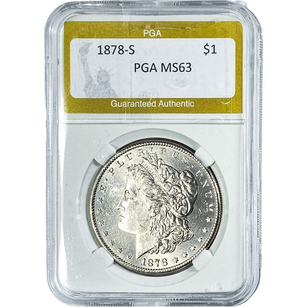 1878-S Morgan Silver Dollar PGA MS63