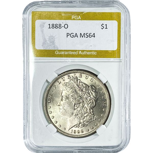1888-O Morgan Silver Dollar PGA MS64
