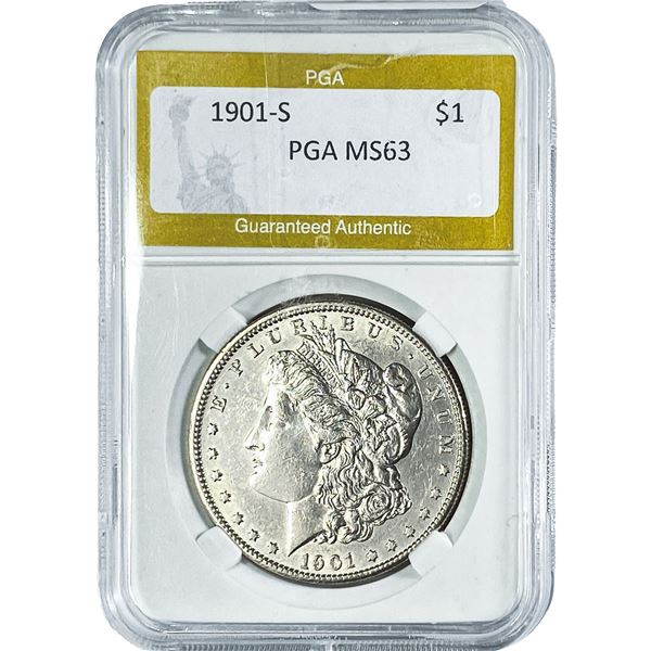 1901-S Morgan Silver Dollar PGA MS63