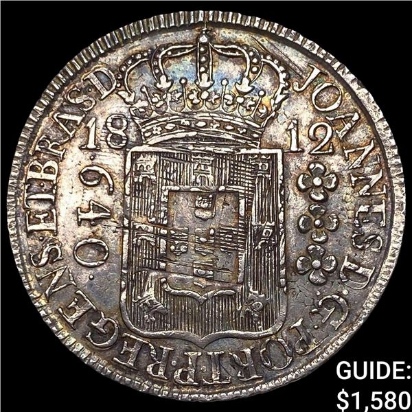 1812R Brazil 640 Reis-Host Coin Vis. Port. 400Reis