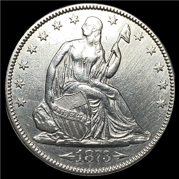 1873 Silver Half Dollar Arrows CLOSELY  UNCIRCULATED