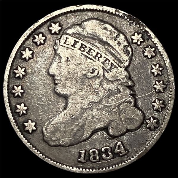 1834 Capped Bust Dime LIGHTLY CIRCULATED
