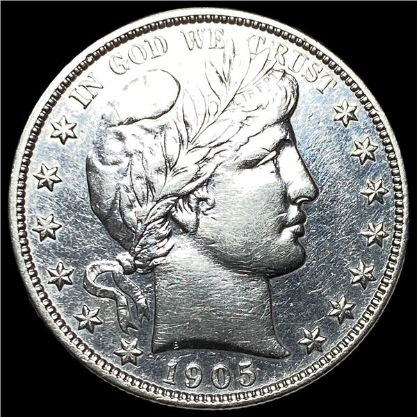 1905-S Silver Barber Half Dollar CLOSELY  UNCIRCULATED