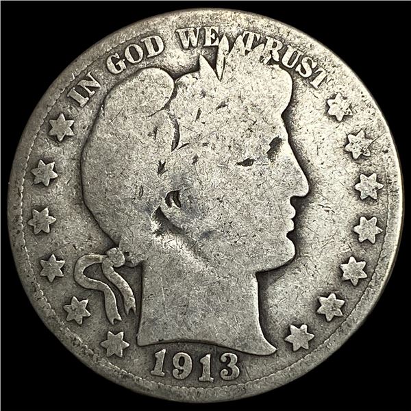 1913 Barber Half Dollar LIGHTLY CIRCULATED