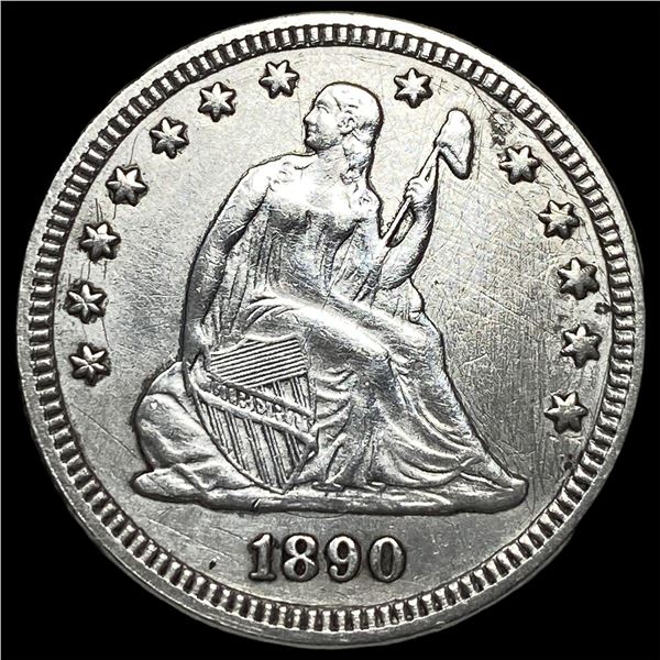1890 Silver Seated Liberty Quarter  UNCIRCULATED