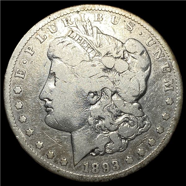 1893-CC Silver Morgan Dollar LIGHTLY  CIRCULATED