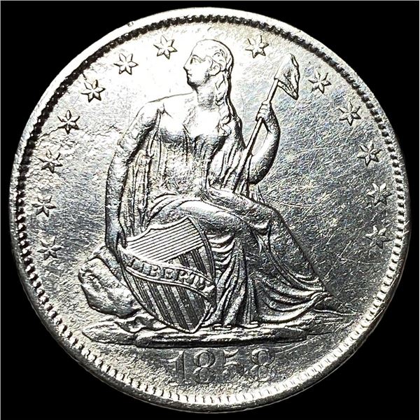 1858-O Silver Half Dollar CHOICE AU