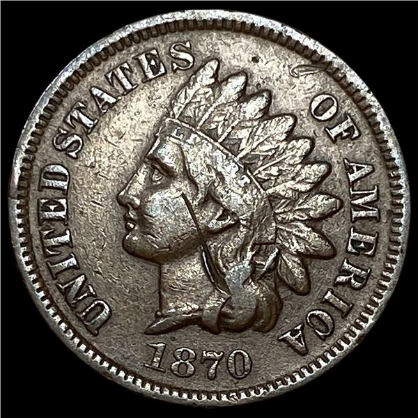 1870 Indian Head Cent NEARLY UNCIRCULATED