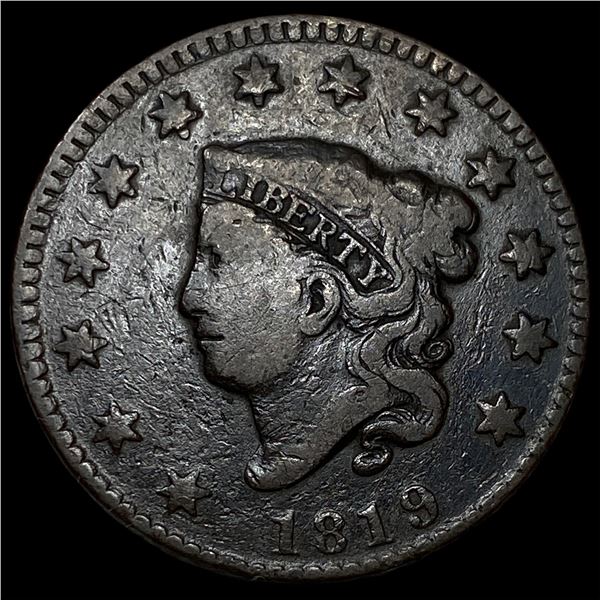 1819 Coronet Head Large Cent LIGHTLY  CIRCULATED