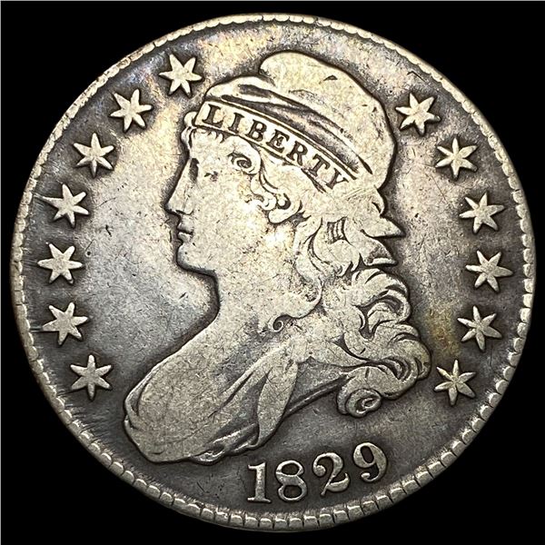 1829 Capped Bust Half Dollar LIGHTLY  CIRCULATED