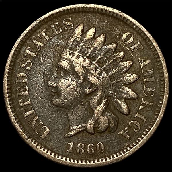 1860 Copper-Nickel Indian Head Cent NEARLY  UNCIRCULATED