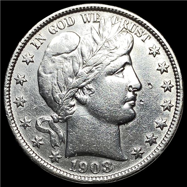 1908-D Silver Barber Half Dollar ABOUT  UNCIRCULATED