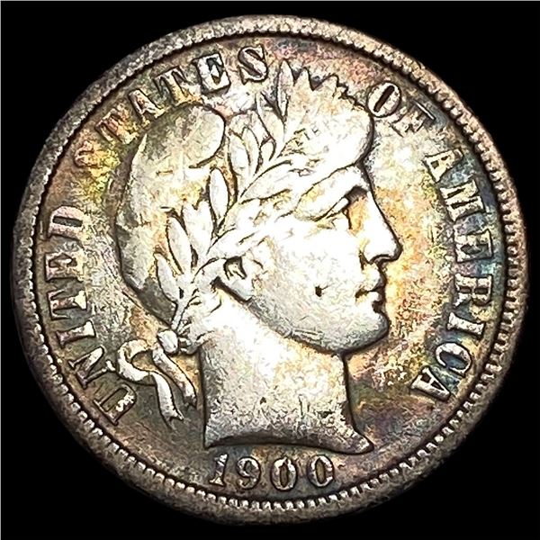 1900-O Silver Barber Dime ABOUT UNCIRCULATED