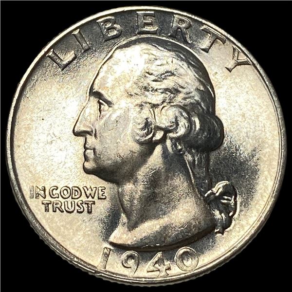 1940-D Silver Washington Quarter GEM BU