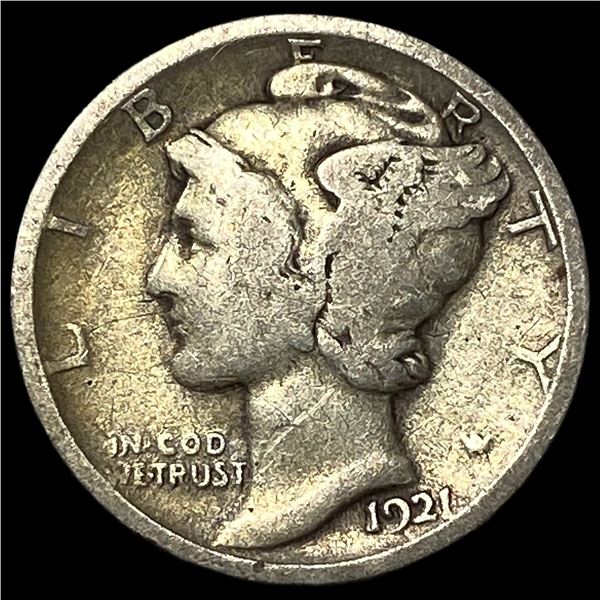 1921 Mercury Dime NEARLY UNCIRCULATED