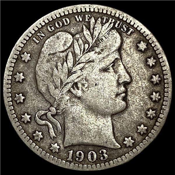 1903-S Silver Barber Quarter NEARLY  UNCIRCULATED