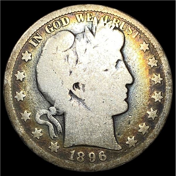 1896-S Silver Barber Half Dollar NICELY  CIRCULATED