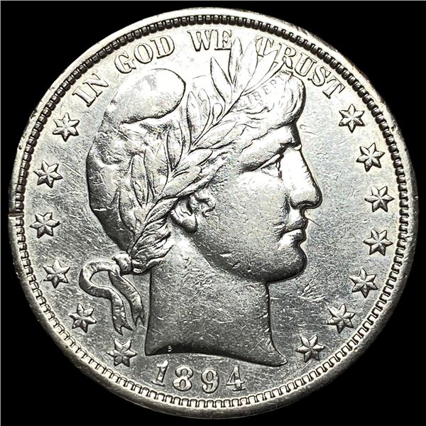 1894-O Silver Barber Half Dollar CLOSELY  UNCIRCULATED
