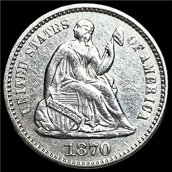 1870 Seated Liberty Half Dime CLOSELY  UNCIRCULATED