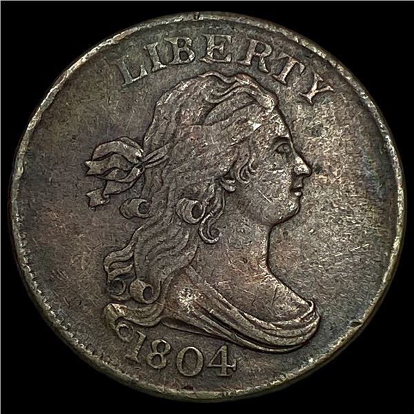 1804 Copper Half Cent NEARLY UNCIRCULATED