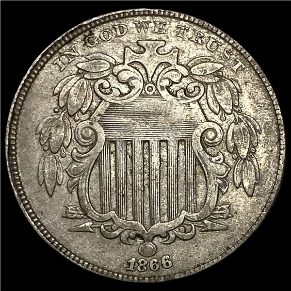 1866 Shield Nickel CLOSELY UNCIRCULATED