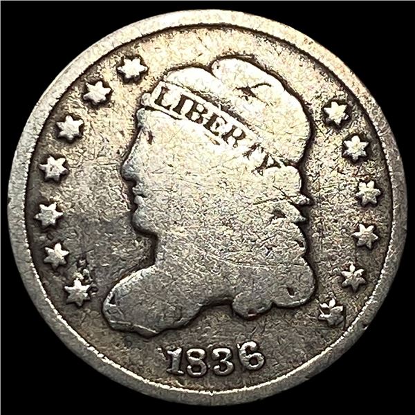 1836 Capped Bust Half Dollar NICELY  CIRCULATED