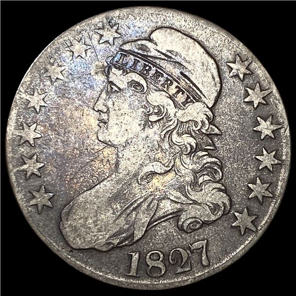 1827 Capped Bust Half Dollar NEARLY  UNCIRCULATED