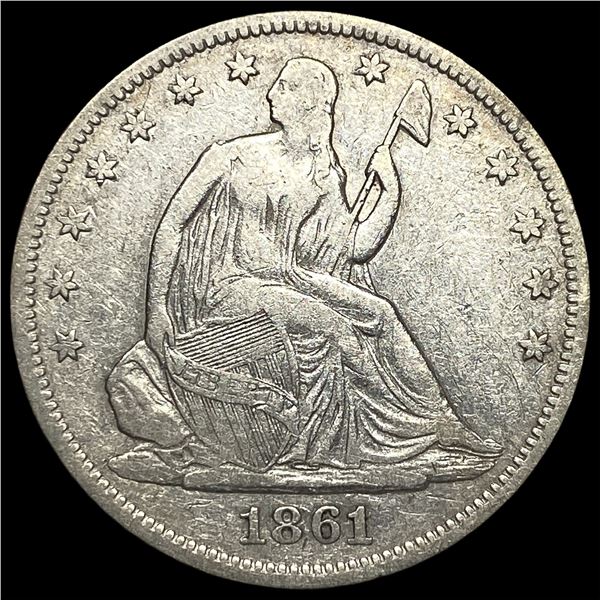 1861 Silver Half Dollar NEARLY UNCIRCULATED