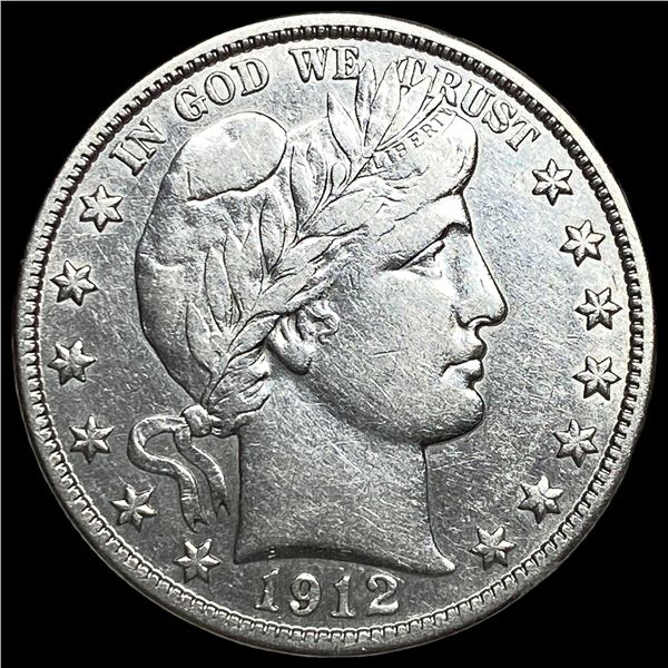 1912-D Silver Barber Half Dollar NEARLY  UNCIRCULATED