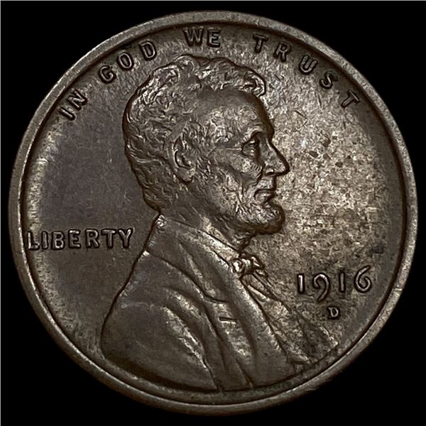 1916-D Lincoln Wheat Cent CHOICE AU