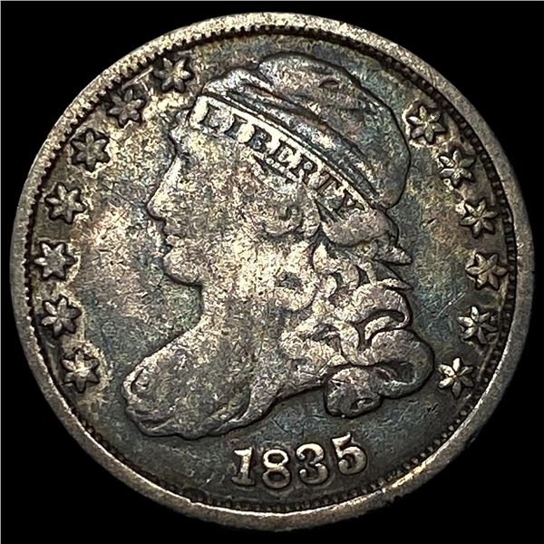 1835 Capped Bust Dime NEARLY UNCIRCULATED
