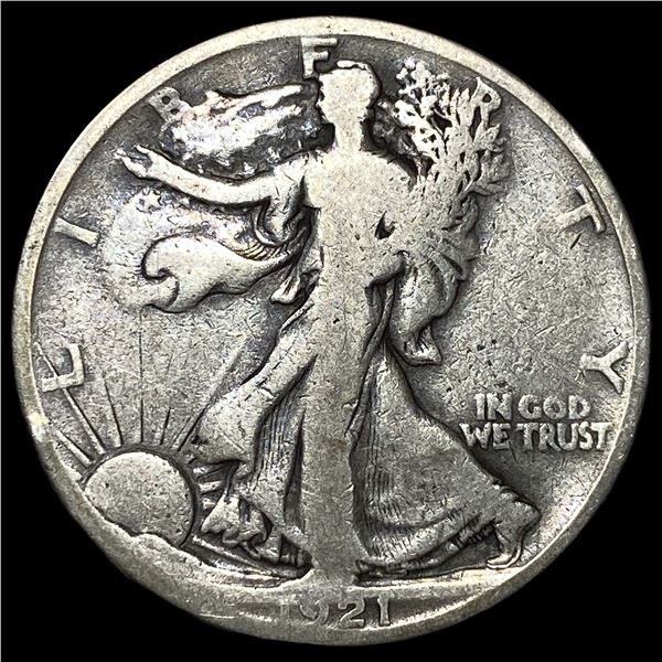 1921-S Silver Walking Liberty Half Dollar  LIGHTLY CIRCULATED