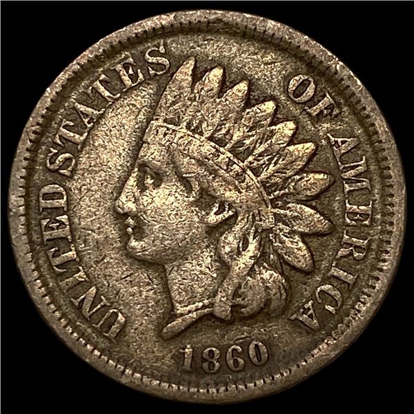 1860 Copper-Nickel Indian Head Cent LIGHTLY  CIRCULATED