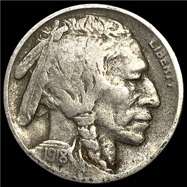 1918-D Buffalo Nickel LIGHTLY CIRCULATED