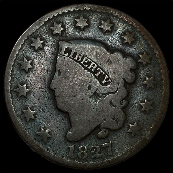 1827 Coronet Head Large Cent LIGHTLY  CIRCULATED