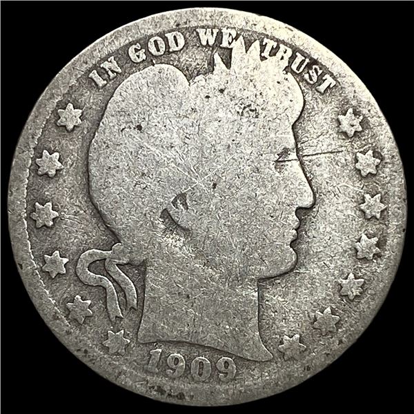 1909-O Silver Barber Quarter LIGHTLY  CIRCULATED