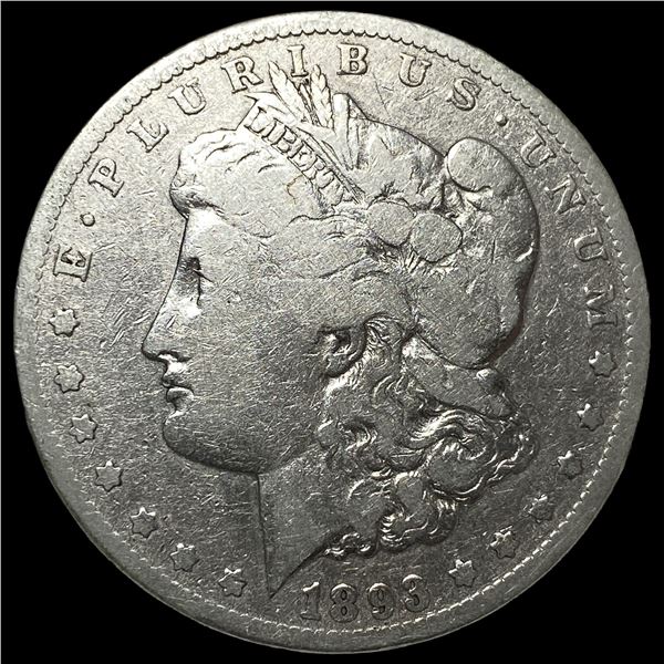 1893-CC Silver Morgan Dollar LIGHTLY  CIRCULATED