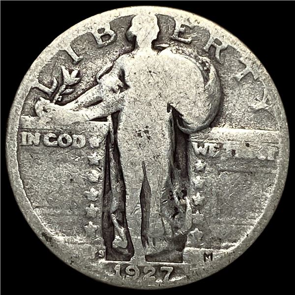 1927-S Silver Standing Liberty Quarter  LIGHTLY CIRCULATED