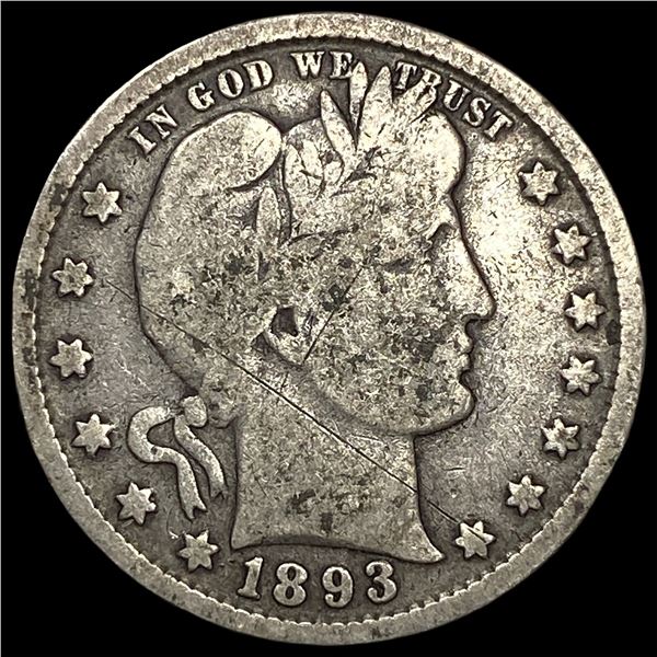 1893-S Silver Barber Quarter NEARLY  UNCIRCULATED