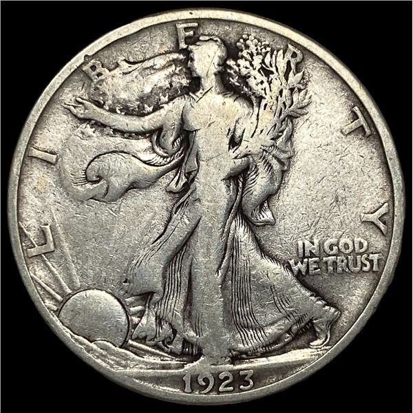 1923-S Silver Walking Liberty Half Dollar  LIGHTLY CIRCULATED