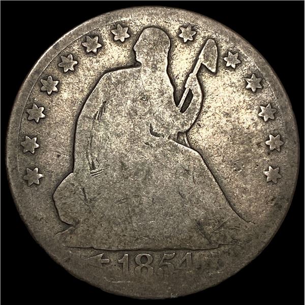 1854-O Silver Seated Liberty Half Dollar  NICELY CIRCULATED