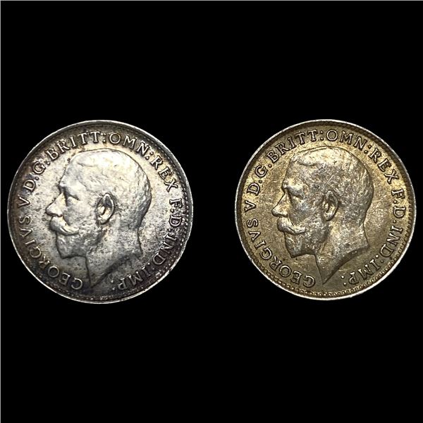 1925, 1917 Silver Threepence UNCIRCULATED