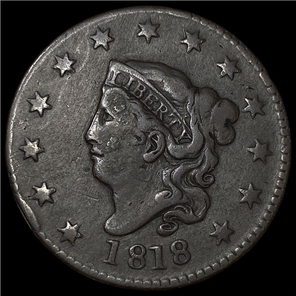 1818 Large Cent NEARLY UNCIRCULATED