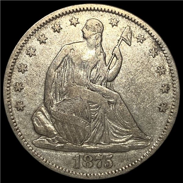 1875-S Silver Half Dollar LIGHTLY CIRCULATED
