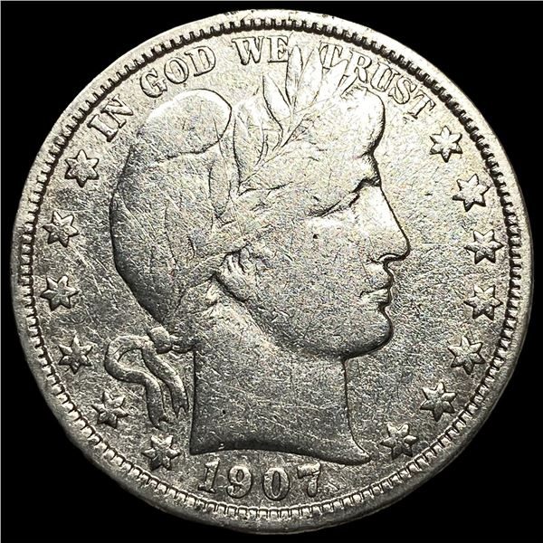 1907-O Silver Barber Half Dollar LIGHTLY  CIRCULATED