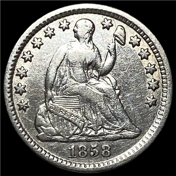 1858-O Silver Half Dime CHOICE AU