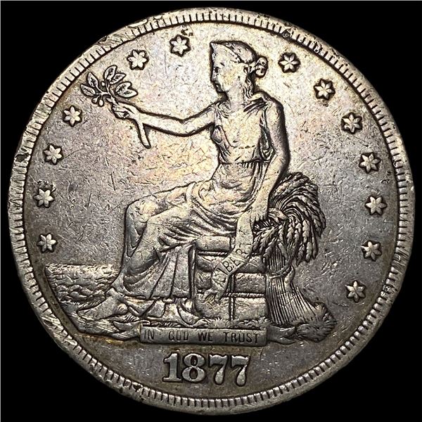 1877 Silver Trade Dollar LIGHTLY CIRCULATED