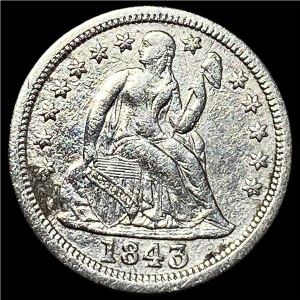 1843 Seated Liberty Dime CLOSELY UNCIRCULATED