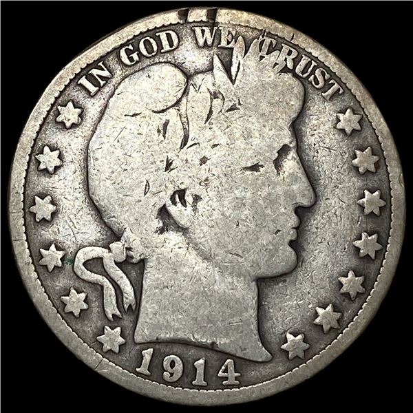 1914 Barber Half Dollar LIGHTLY CIRCULATED